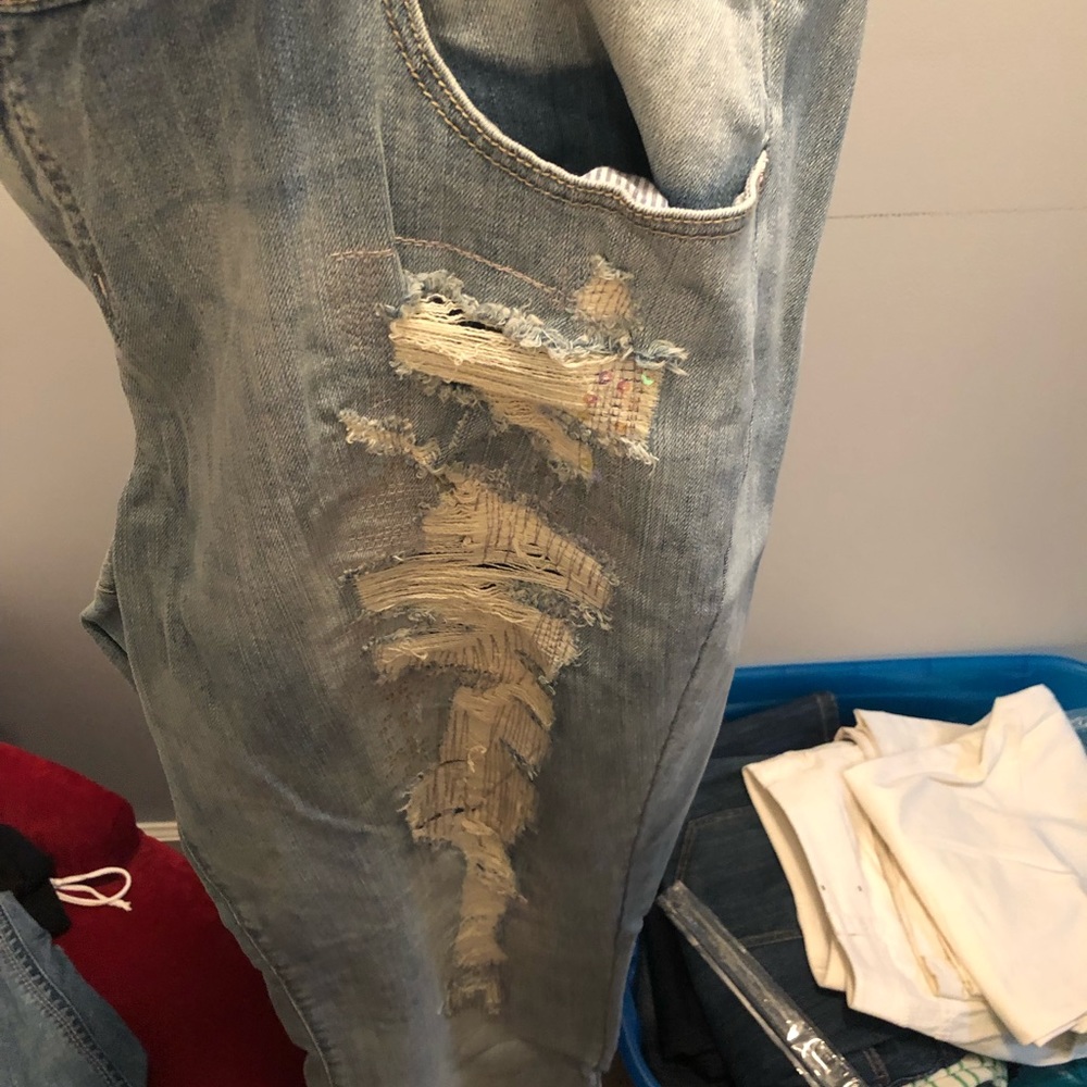 Light blue jeans.. only worn once